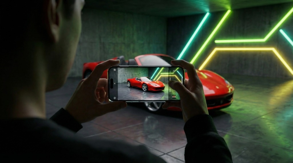 Photographer capturing Ferrari